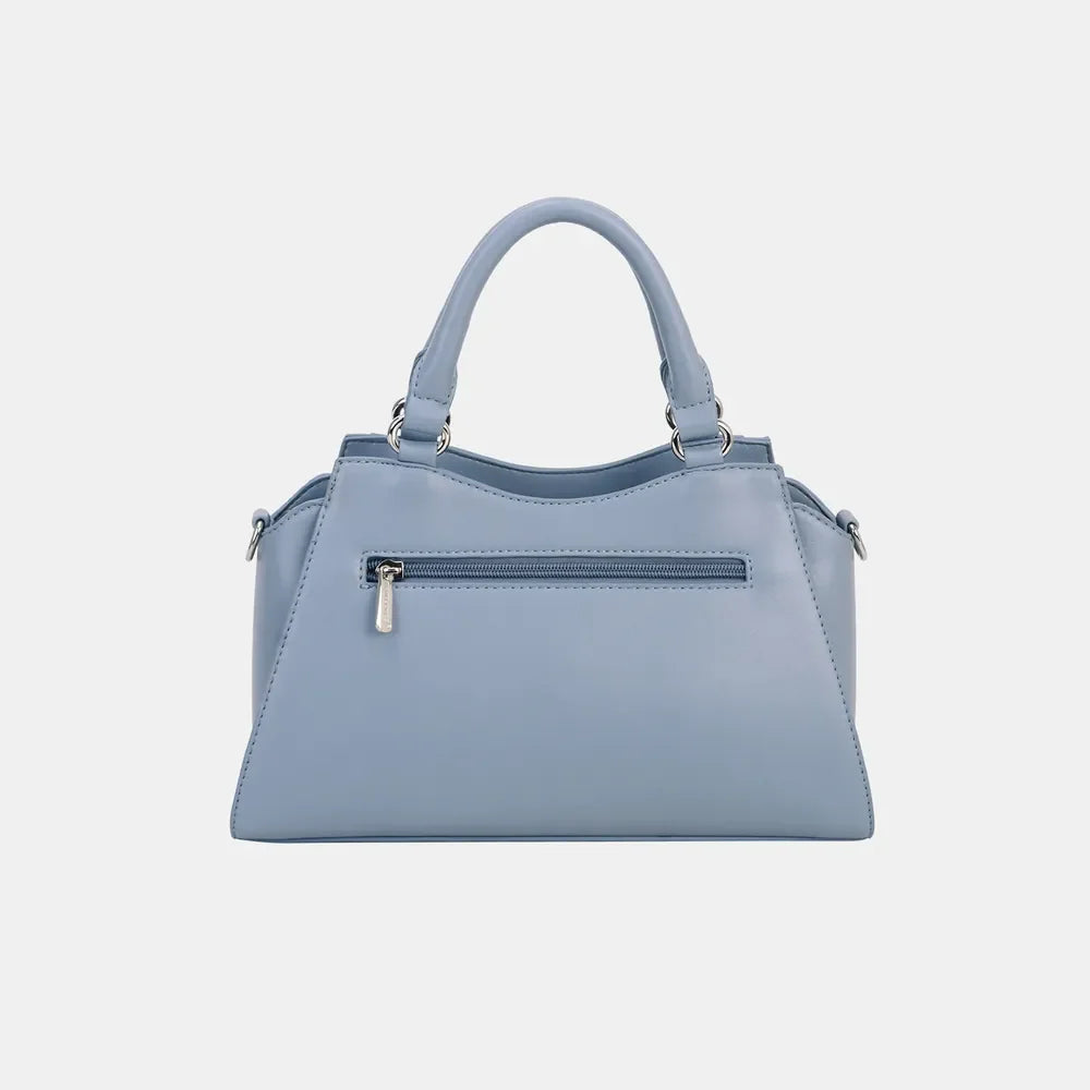 David Jones PU Leather Handbag Sleek Durable Everyday Tote