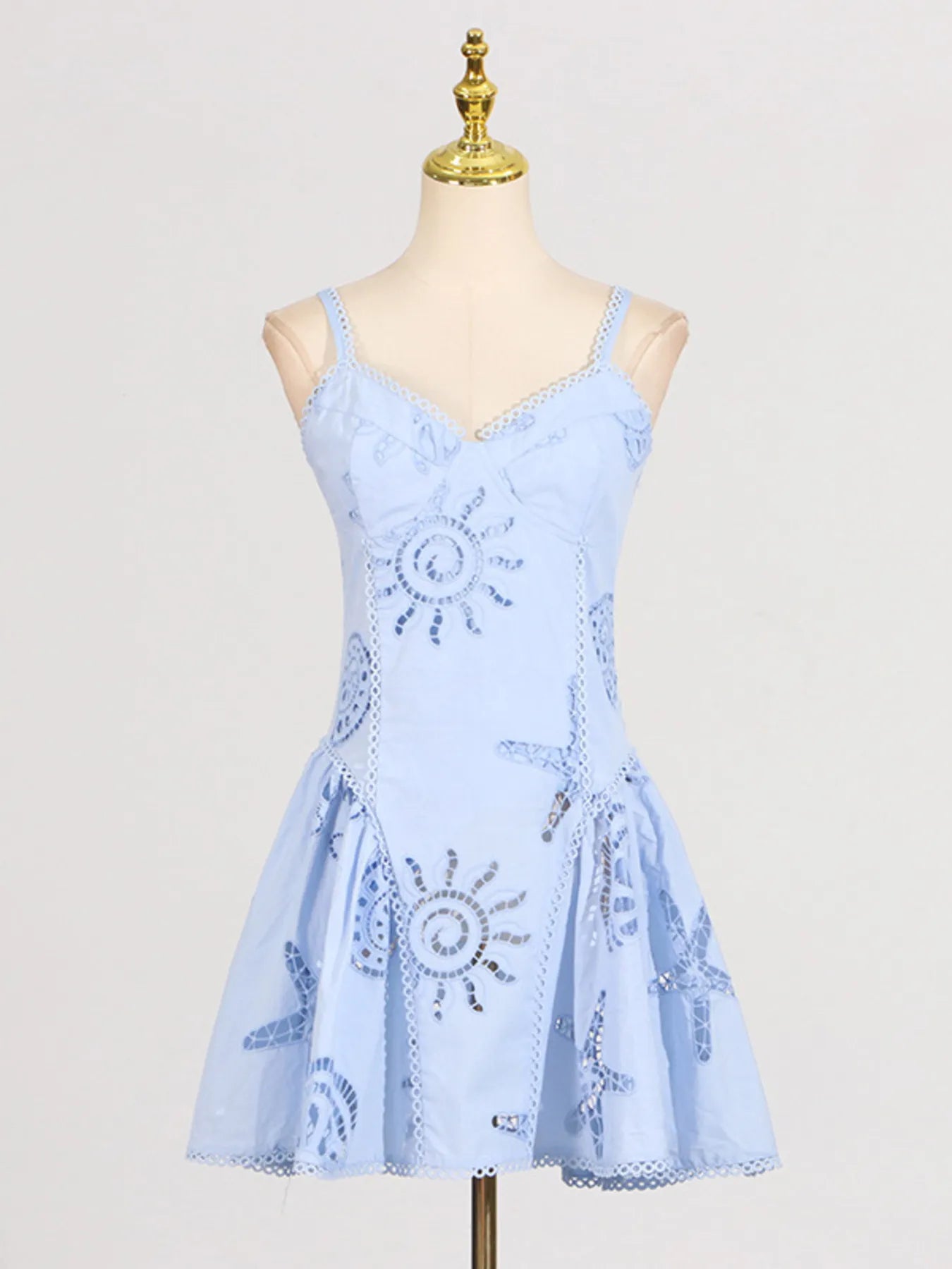 Hollow Out Adjustable Strap Mini Dress