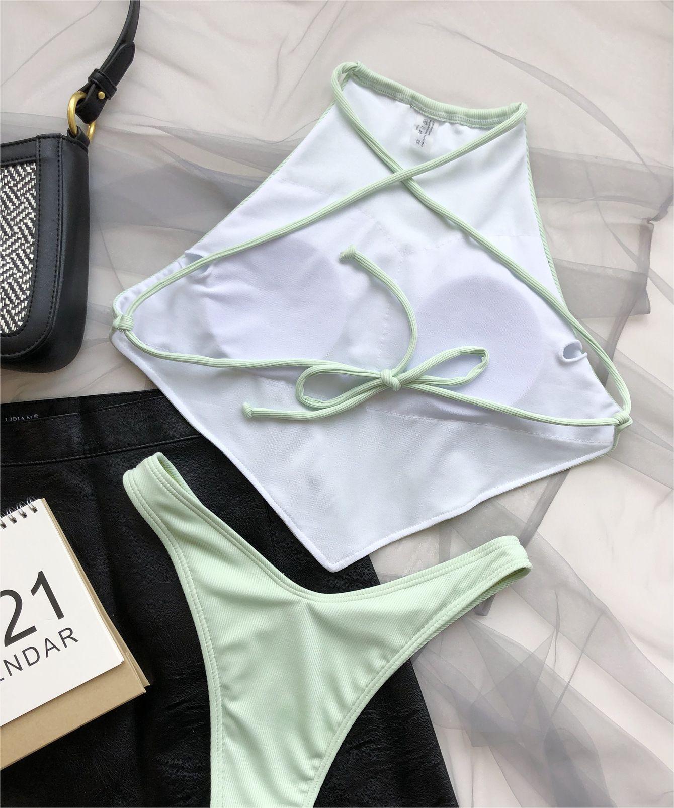 Bellyband Bikini Split Small Sunken Stripe Swimsuit Swimsuit