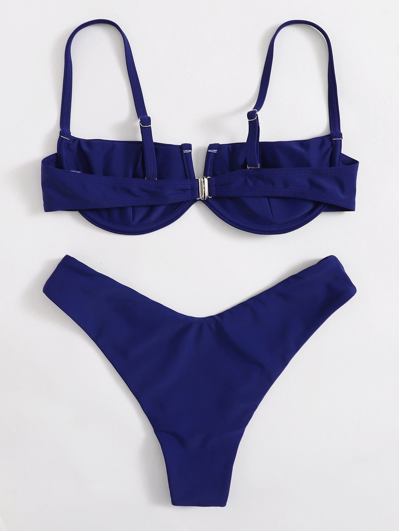 Swimsuit Women Steel Bracket Gathered Sexy Bikini Solid Color Bikini Swimsuit