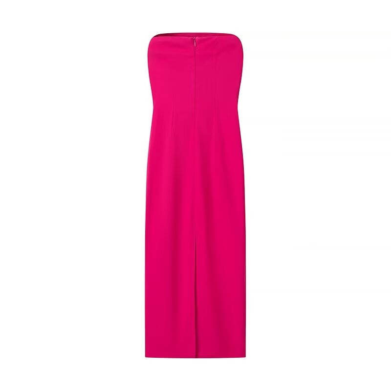Fall Women Clothing Backless Sexy Slim Tube Top Dress