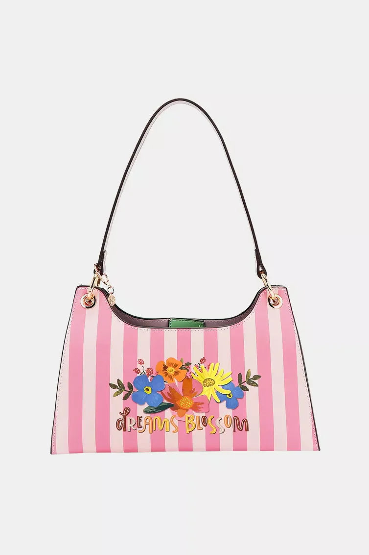 Nicole Lee USA Dreams Blossom 3D Floral Shoulder Bag