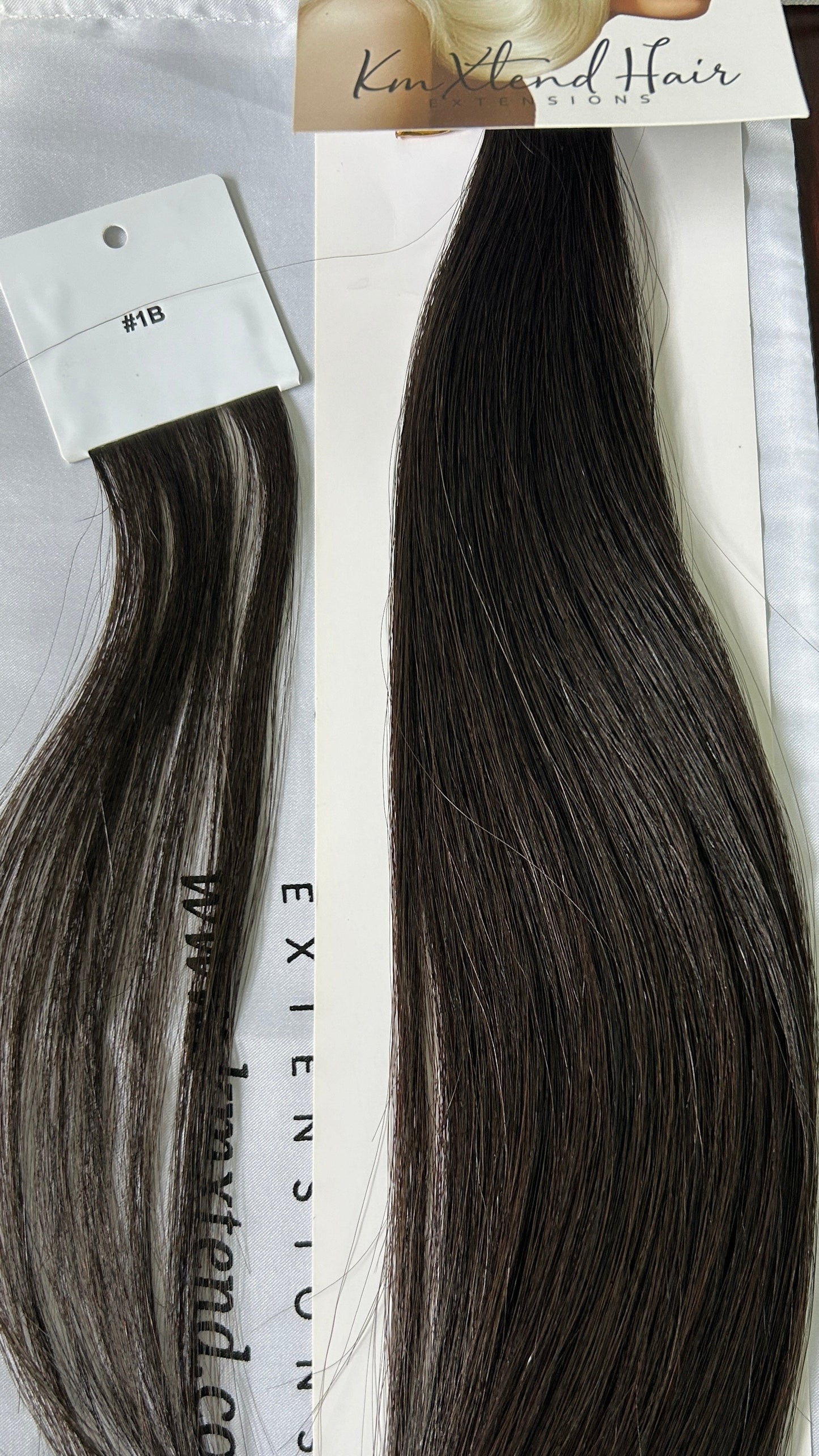 Natural Black Flat Hybrid Weft Hair Extensions Color #1b