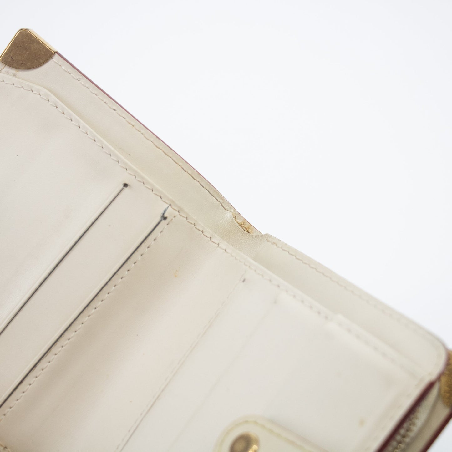 Louis Vuitton Ivory Suhali Compact Zippy Wallet #2055