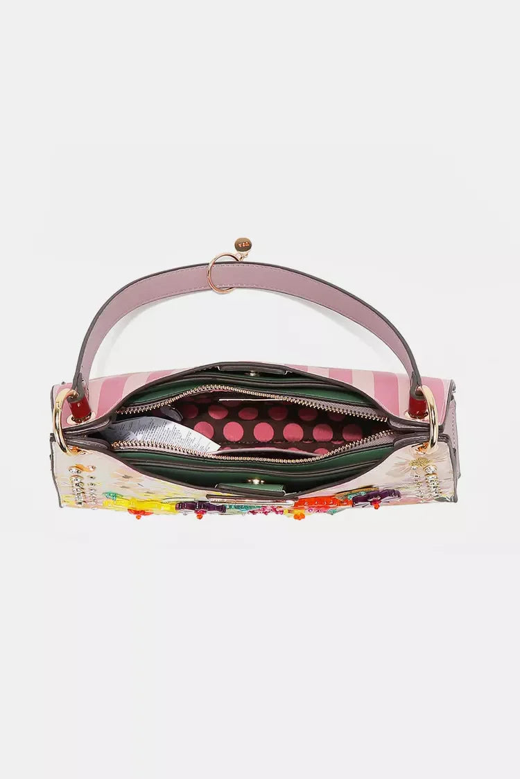 Nicole Lee USA Dreams Blossom 3D Floral Shoulder Bag
