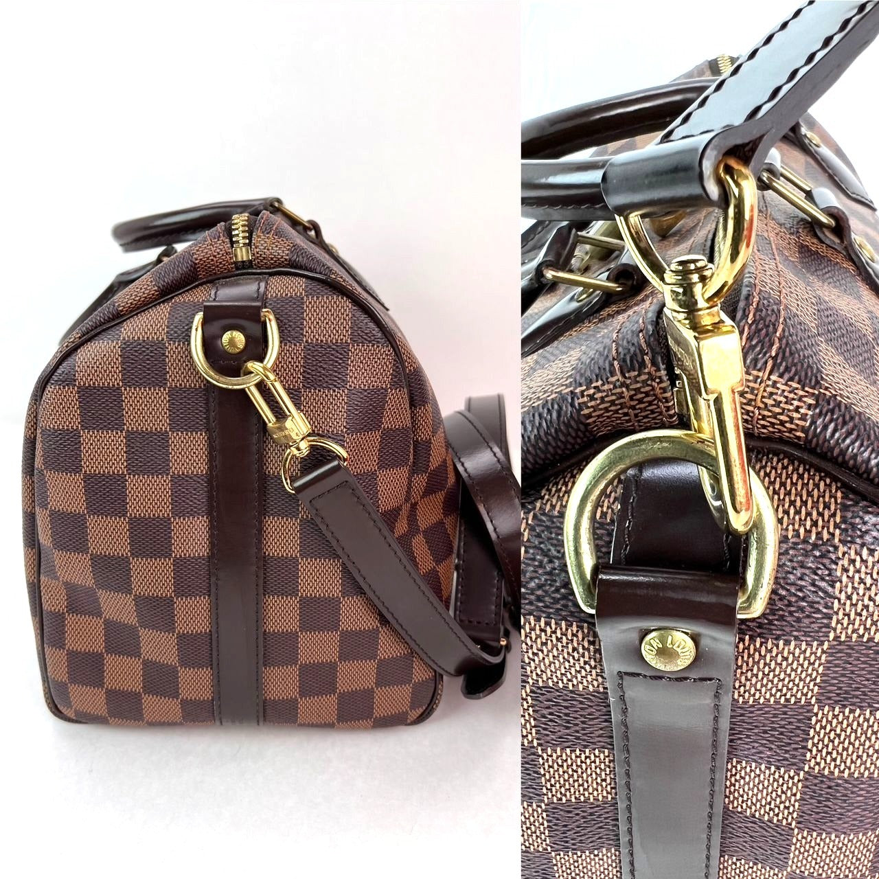 LOUIS VUITTON Speedy 30 Bandouliere Damier Ebene Satchel Sac à main