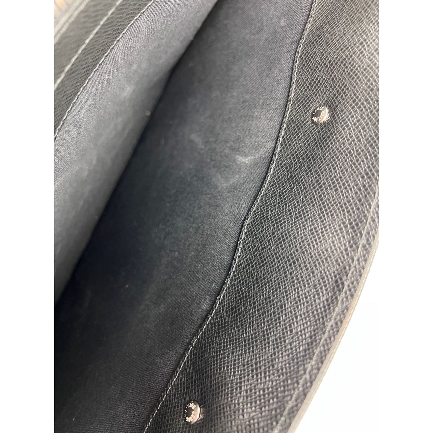 Louis Vuitton Taiga Lozan Ardoise Porte-documents en cuir noir Homme