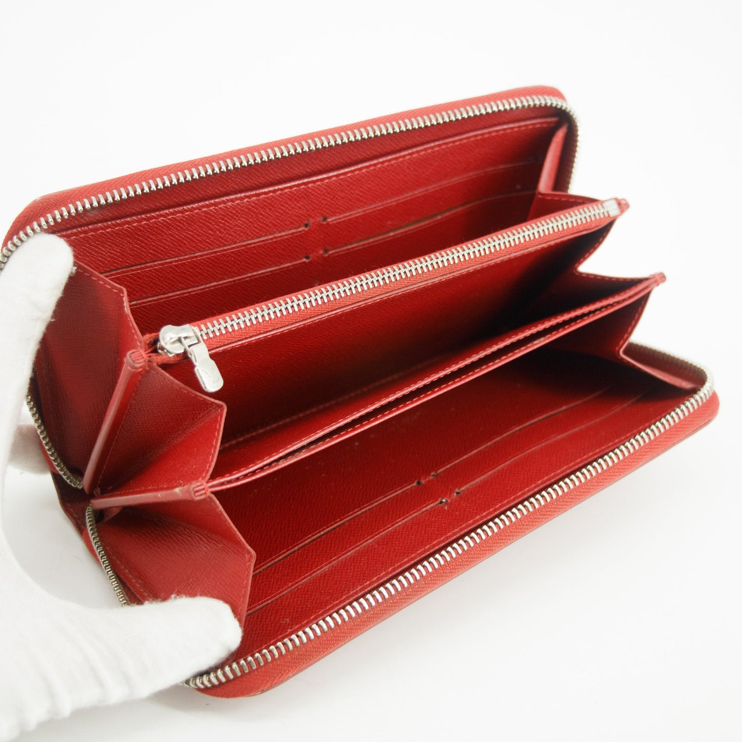 Louis Vuitton Red Epi Zippy Long Wallet #3120