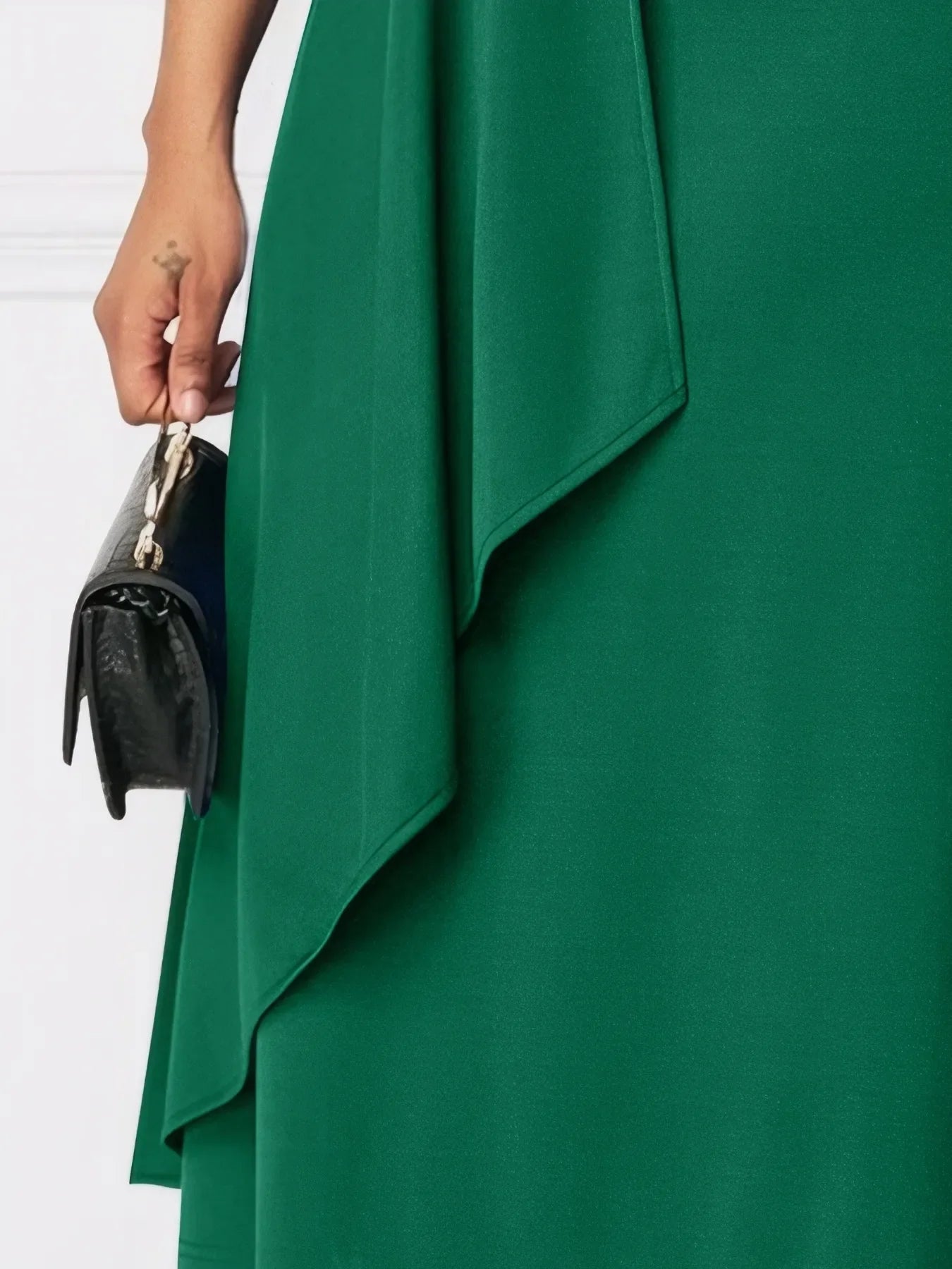 Short Sleeve Midi Wrap Dress with Belt Detail