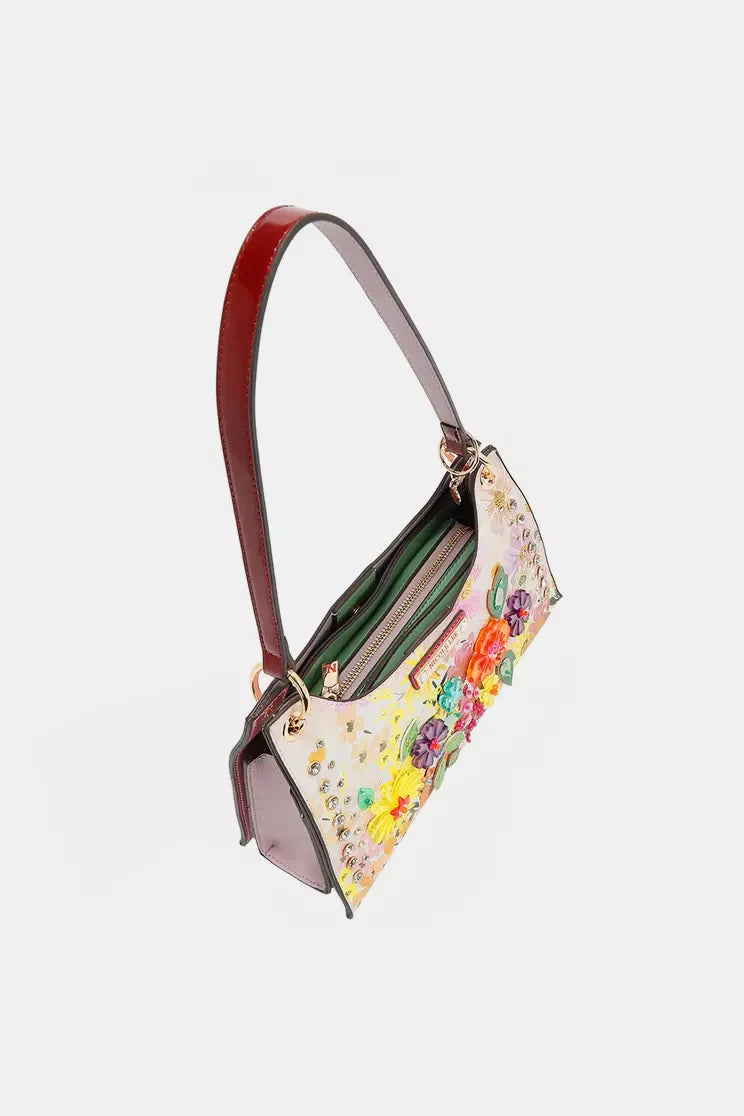 Nicole Lee USA Dreams Blossom 3D Floral Shoulder Bag