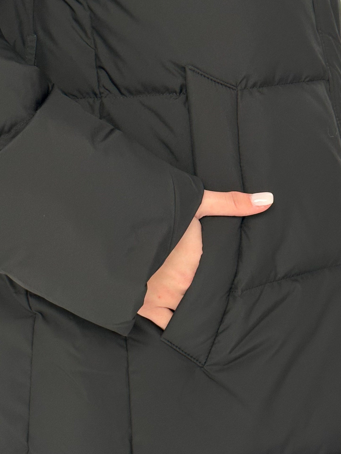 Manteau en duvet de renard argenté véritable Royce