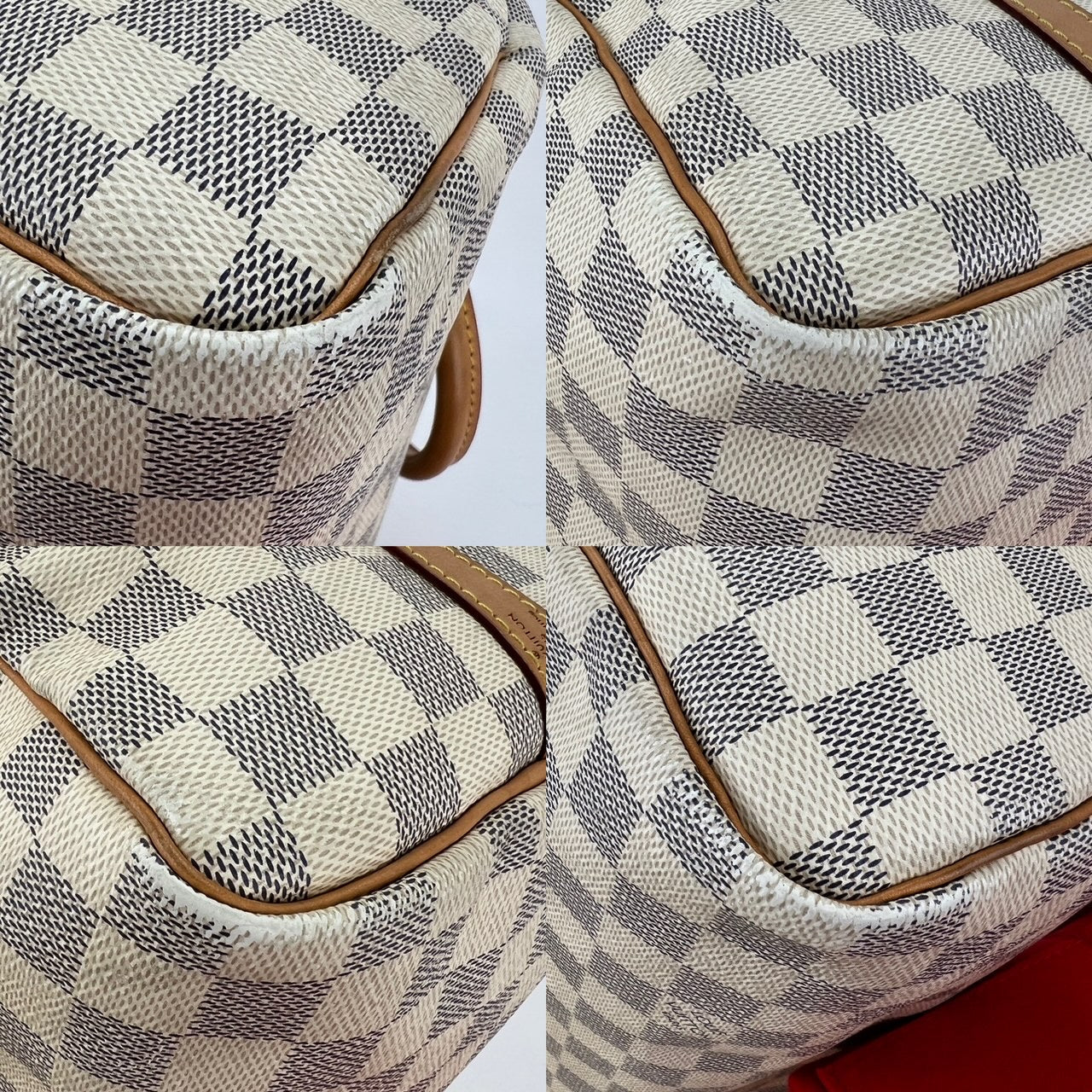 Sac à main Louis Vuitton Speedy Bandouliere 30 Damier Azur, avec insert supplémentaire, d'occasion