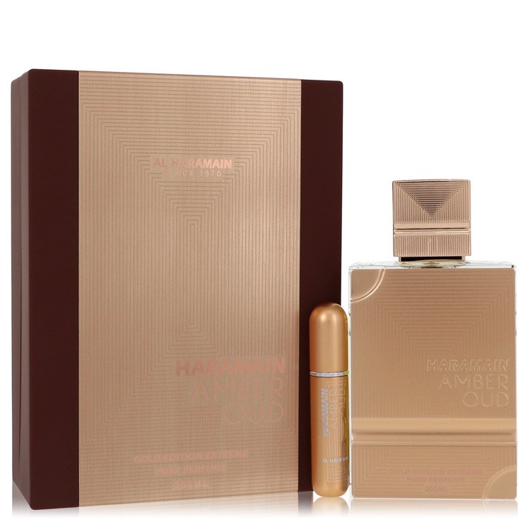 Al Haramain Amber Oud Gold Edition Extreme by Al Haramain Gift Set 3.4 oz 3.4 Pure Perfume Spray + 0.34 oz Refillable Spray for Women