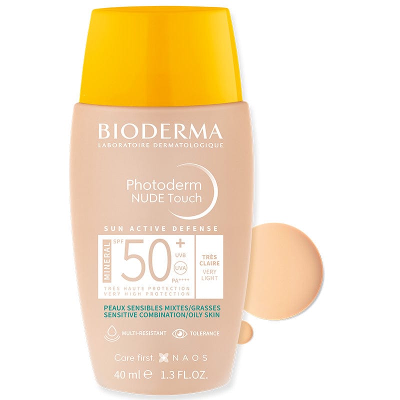 Bioderma Photoderm Nude Touch SPF50+ Very Light 40 ml -3 Pack