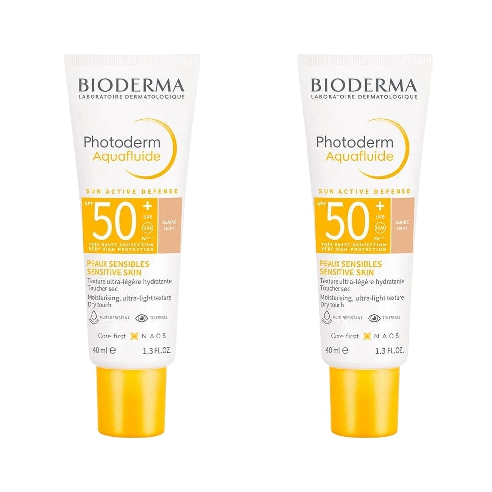 Bioderma Photoderm SPF 50+ Aquafluide Tinted Sunscreen 40 ml Light -2 Pack