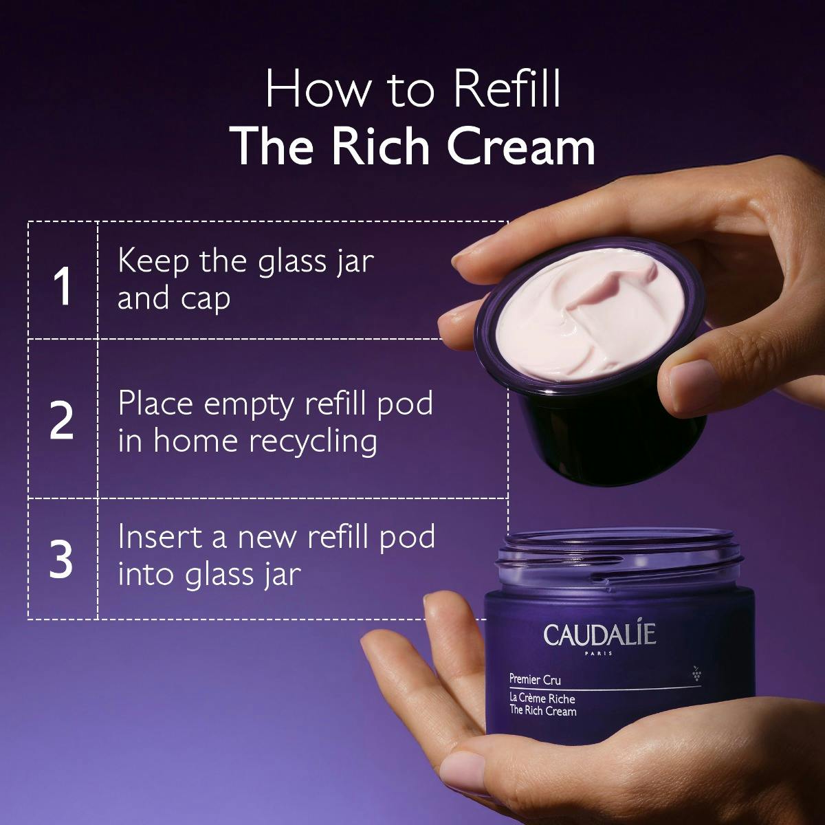 Caudalie Premier Cru Barrier Rich Moisturizer with Ceramides - Refill NEW
