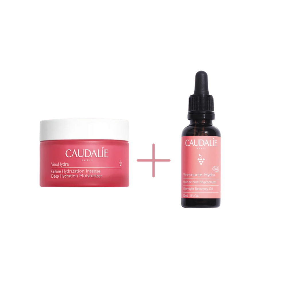 Caudalie VinoHydra Intensive Moisturising Care Cream 50 ml+ Caudalie Vinosource Hydra Overnight Recovery Oil 30 ml