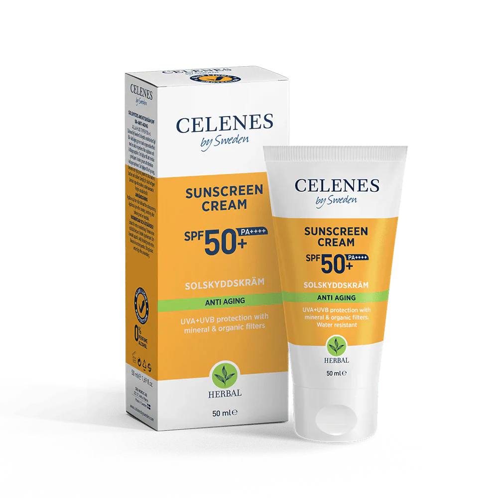 Celenes by Sweden Herbal Sunscreen Face Cream Spf Anti Aging 50 Spf 50 ml / 1.7 fl oz
