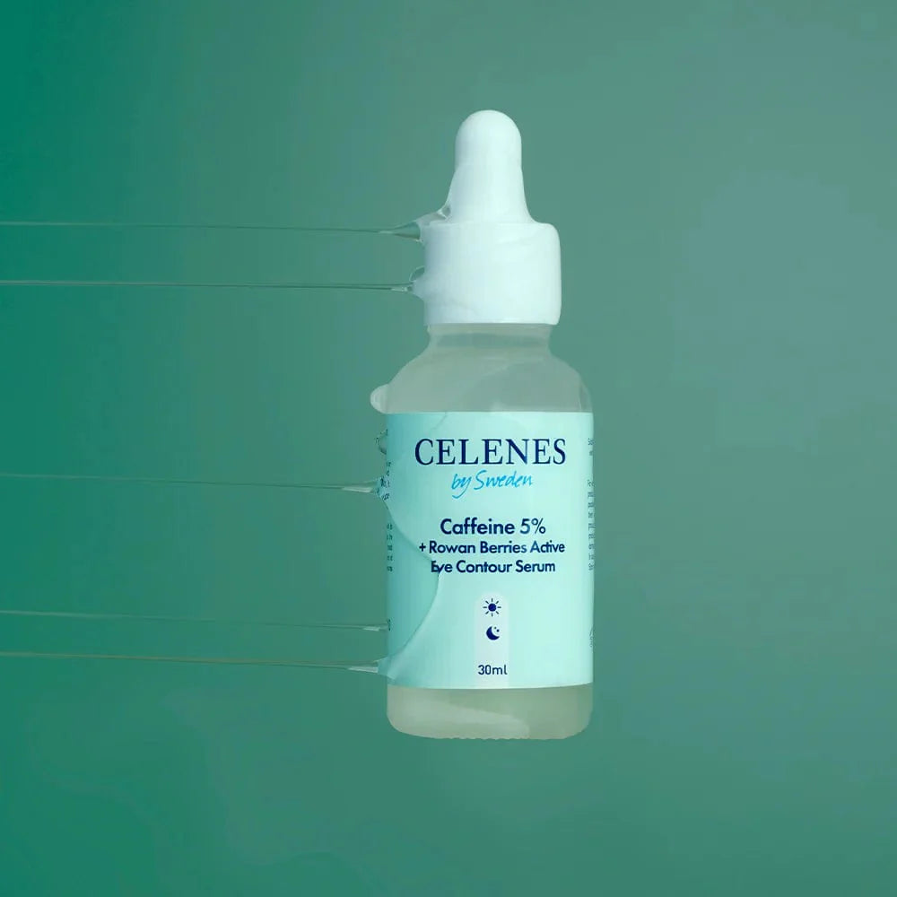 Sérum contour des yeux actif Celenes by Sweden Rena Caféine 5 % + Baies de sorbier 30 ml