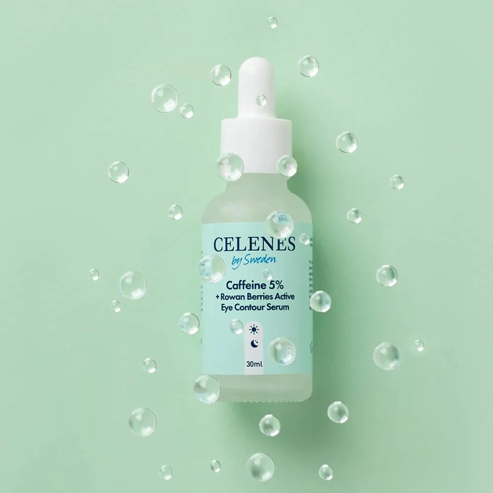 Sérum contour des yeux actif Celenes by Sweden Rena Caféine 5 % + Baies de sorbier 30 ml