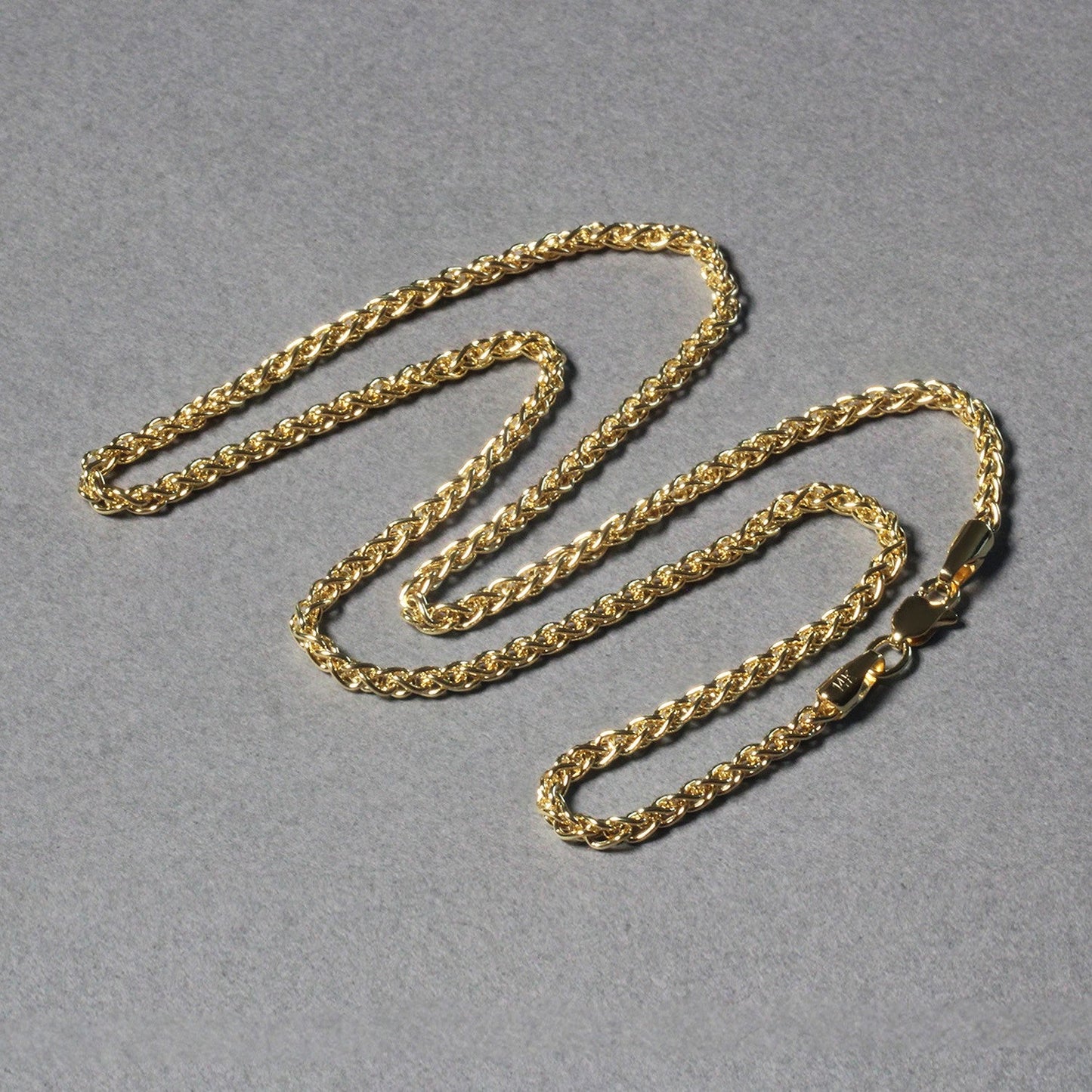 14k Yellow Gold Light Weight Wheat Chain (2.40 mm)