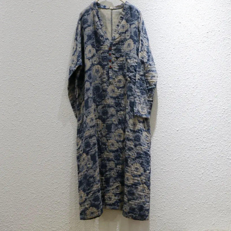 Plus Size Mid-Length Loose Print Women's Dress