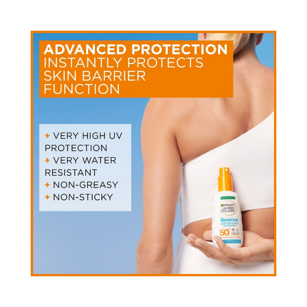 Garnier Ambre Solaire SPF 50+ Sensitive Advanced Sun Spray 150 ml / 5 fl oz