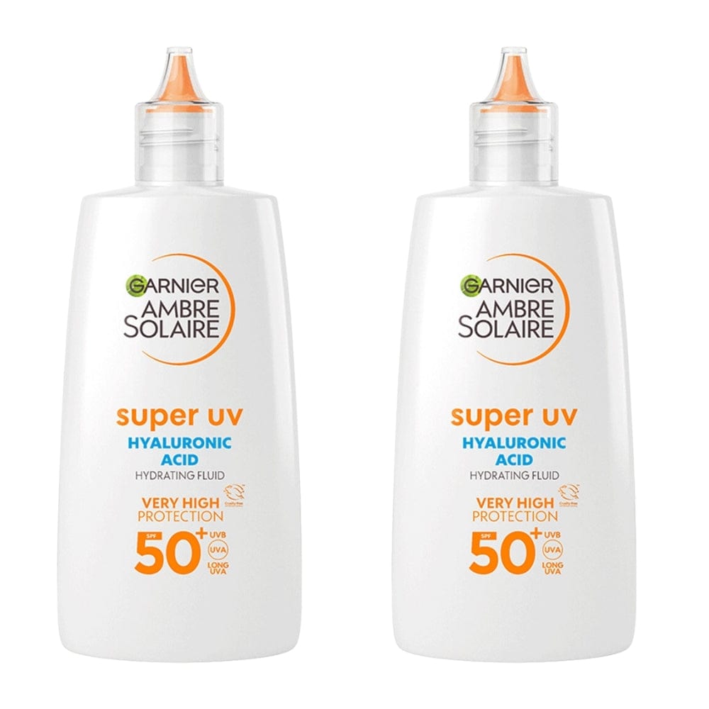 Garnier Ambre Solaire Super UV Hyaluronic Acid Anti-Dryness Face Cream Spf50 40ml 2 Pack