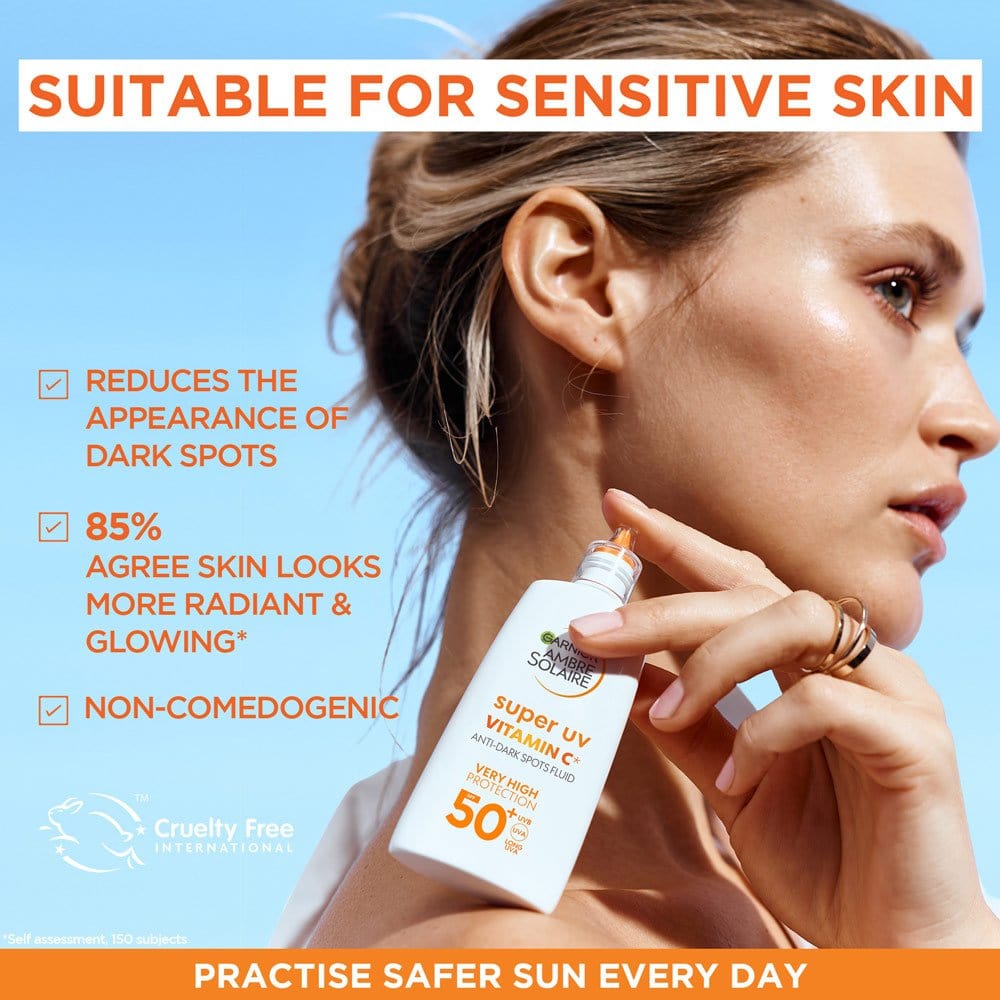Garnier Ambre Solaire Super UV Vitamin C Facial SPF50+ Cream 40ml 2 Pack