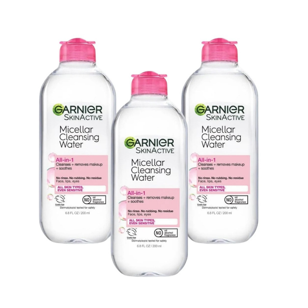 Garnier Skin Active Micellar Cleansing Water All-in-1 200 ml / 6.8 fl oz 3 Pack