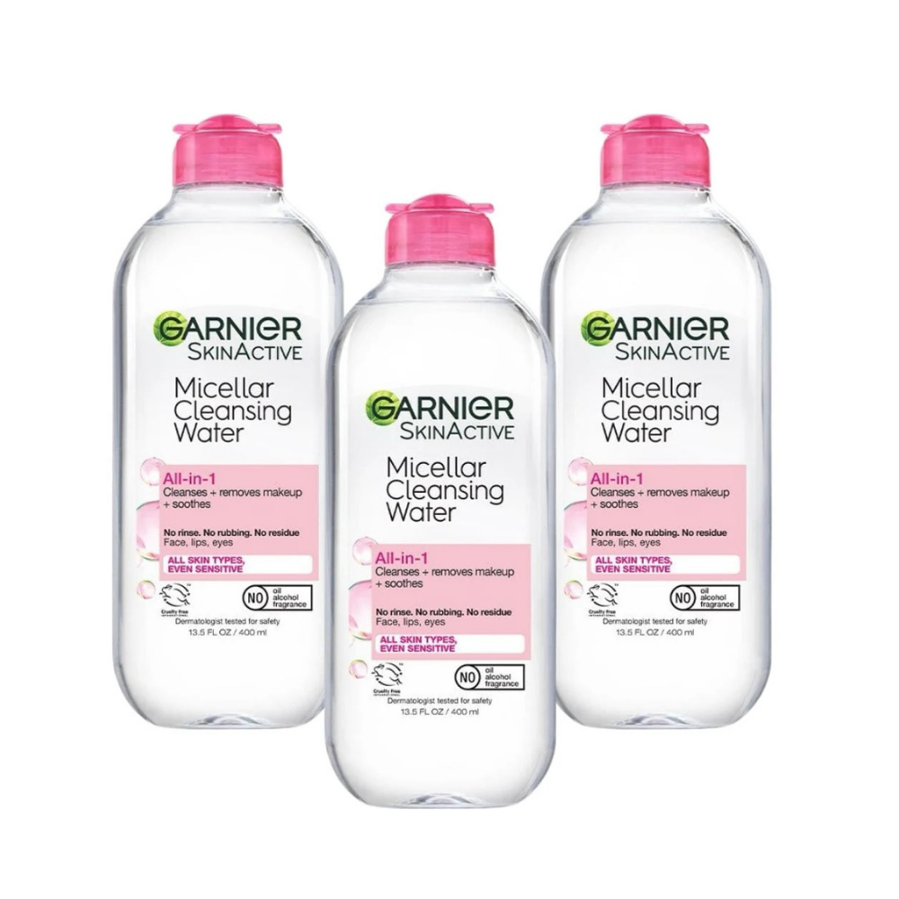 Garnier Skin Active Micellar Cleansing Water All-in-1 400 ml / 13.5 fl oz 3 Pack