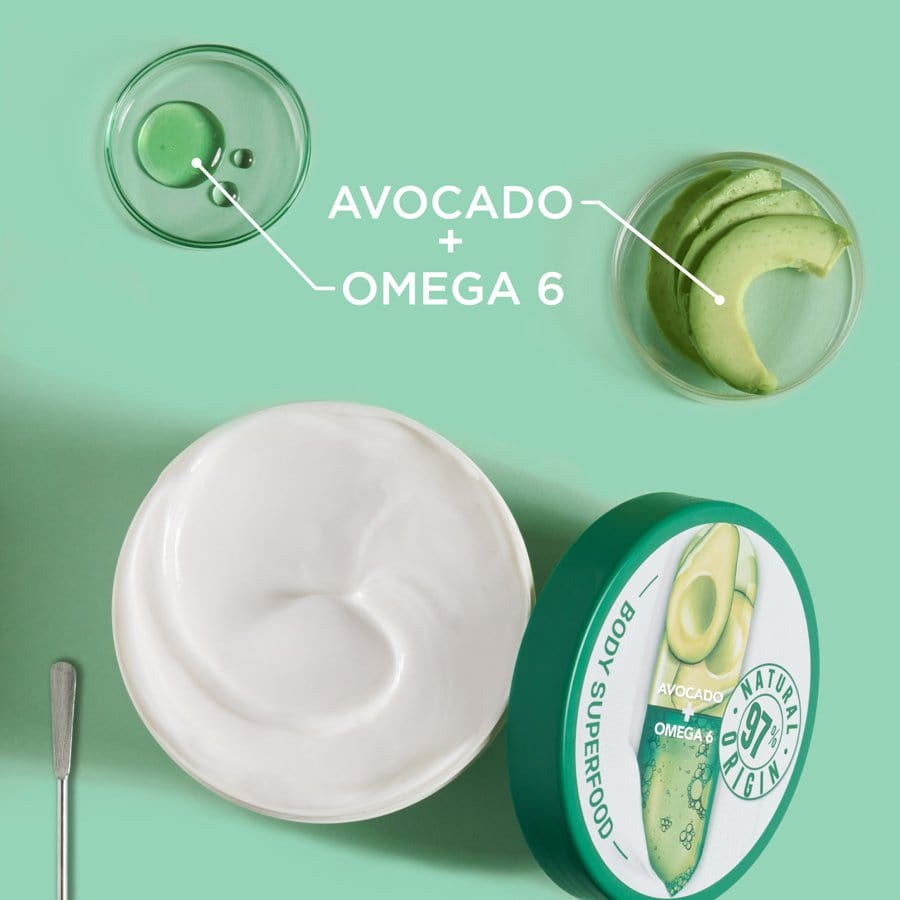 Garnier Superfood Avocado & Omega 6 Superfood Nourishing Body Cream 380ml 2 Pack