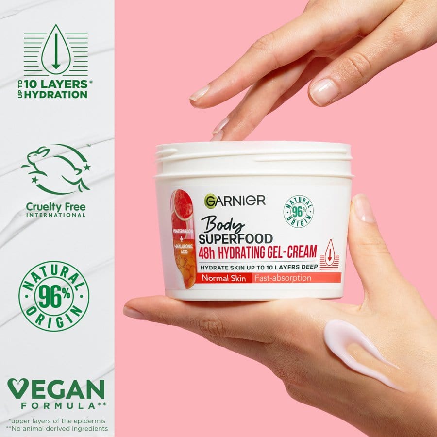 Garnier Superfood Watermelon & Hyaluronic Acid Body Cream 380ml