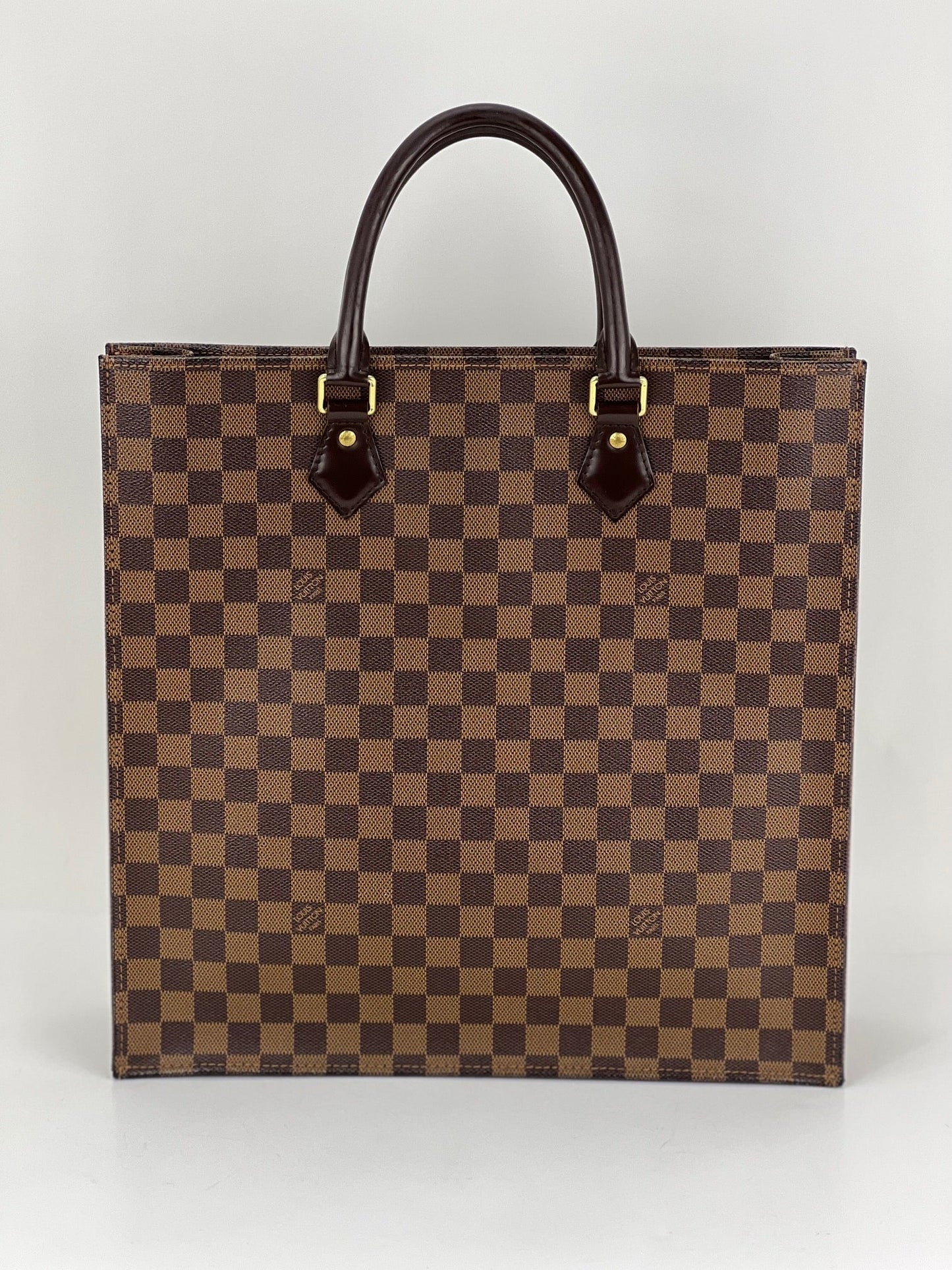 Louis Vuitton Sac Plat Marron Damier Ebene Toile Shopping Tote Bag