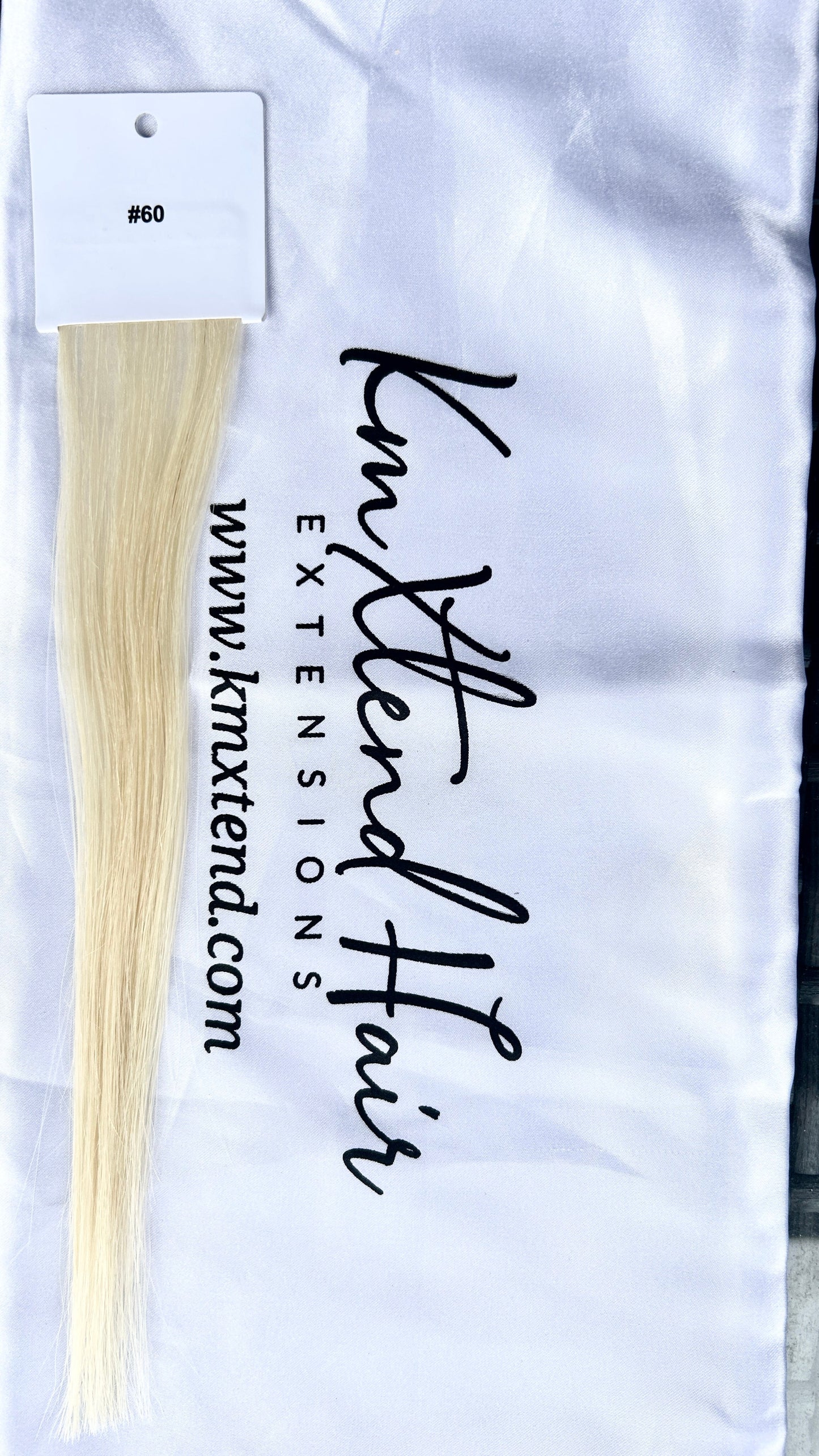 Platinum Blonde Cuticle Aligned Remy Clip In Hair Extensions Color #60