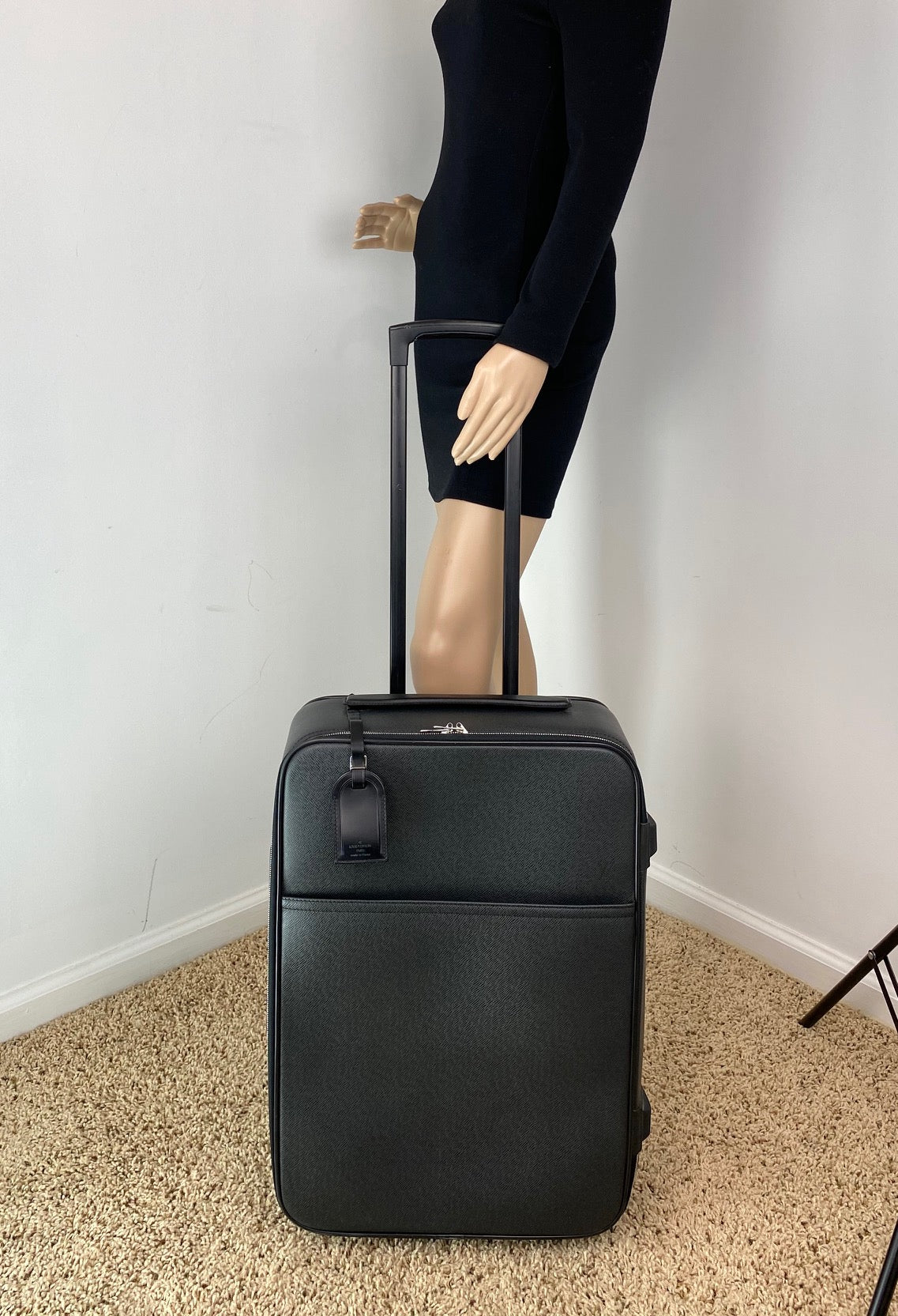 Louis Vuitton Pegase 60 Ardoise Taiga Rolling suitcase carry on Luggage pre owned