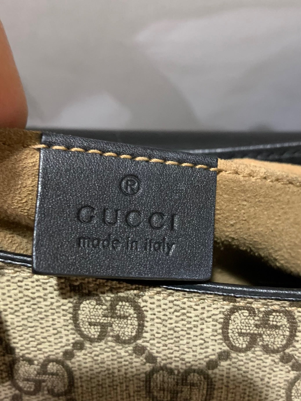 Sac bandoulière Gucci GG Supreme Web Padlock noir