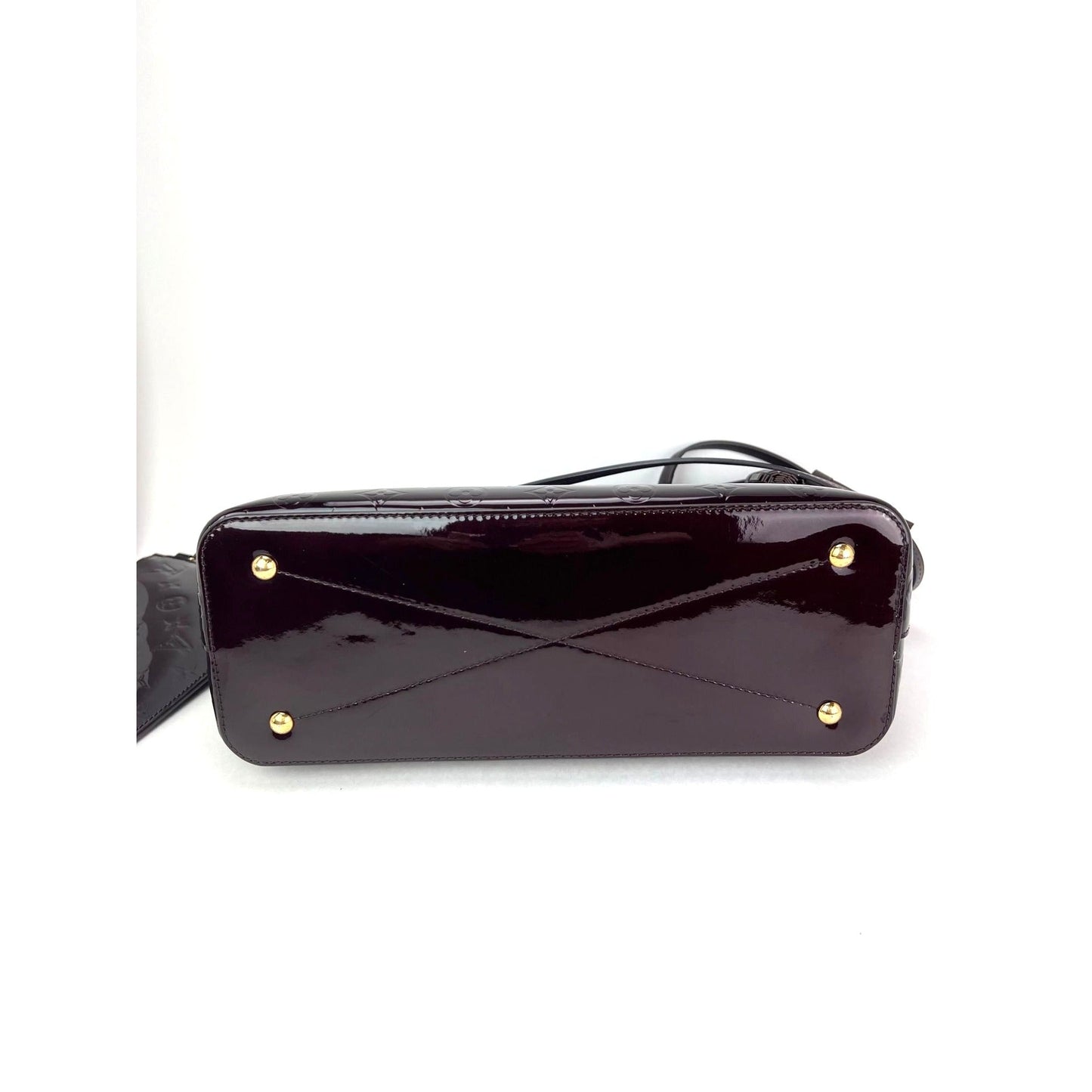 Louis Vuitton Vernis Long Beach MM Amarante Tote and Pouch Bag