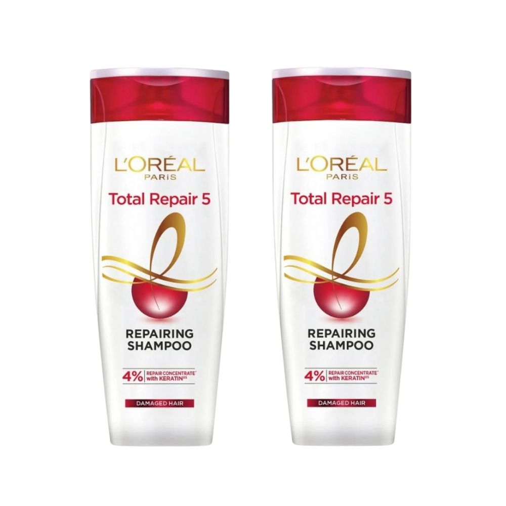 Loreal Paris Elseve Complete Repair 5 Structuring Treatment Shampoo for Damaged Hair 300 ml 2 Pack