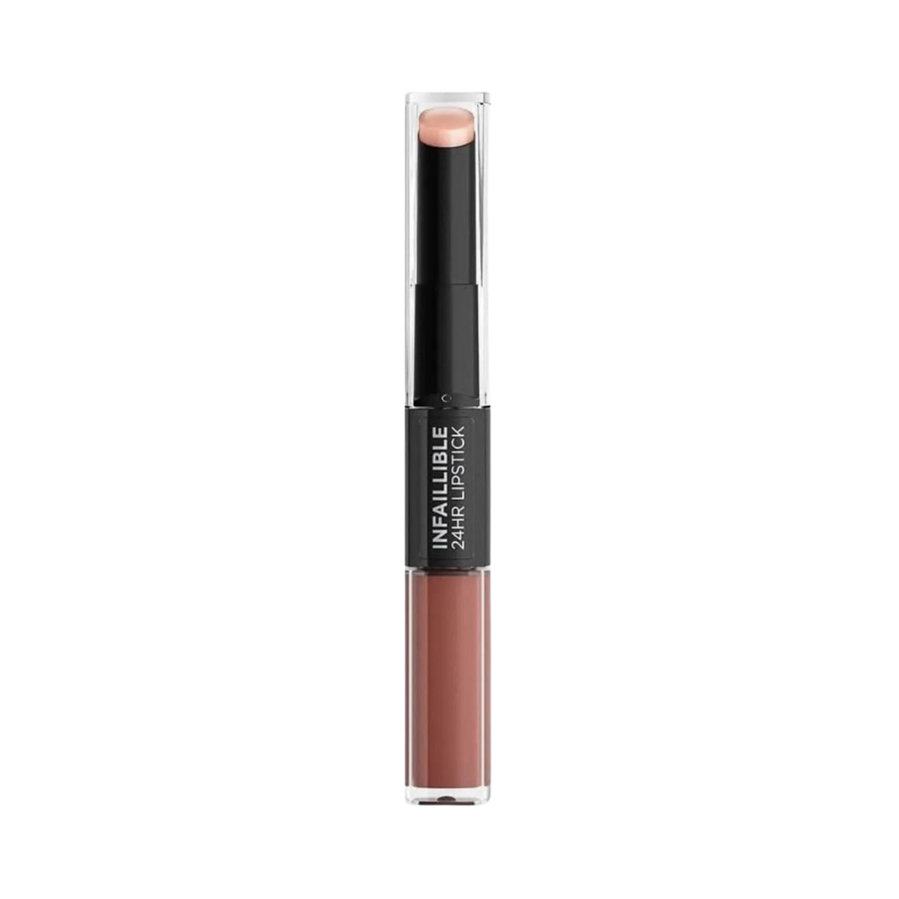 Rouge à lèvres longue tenue Infallible de L'Oréal Paris en 2 étapes - 101 Everlasting Paris
