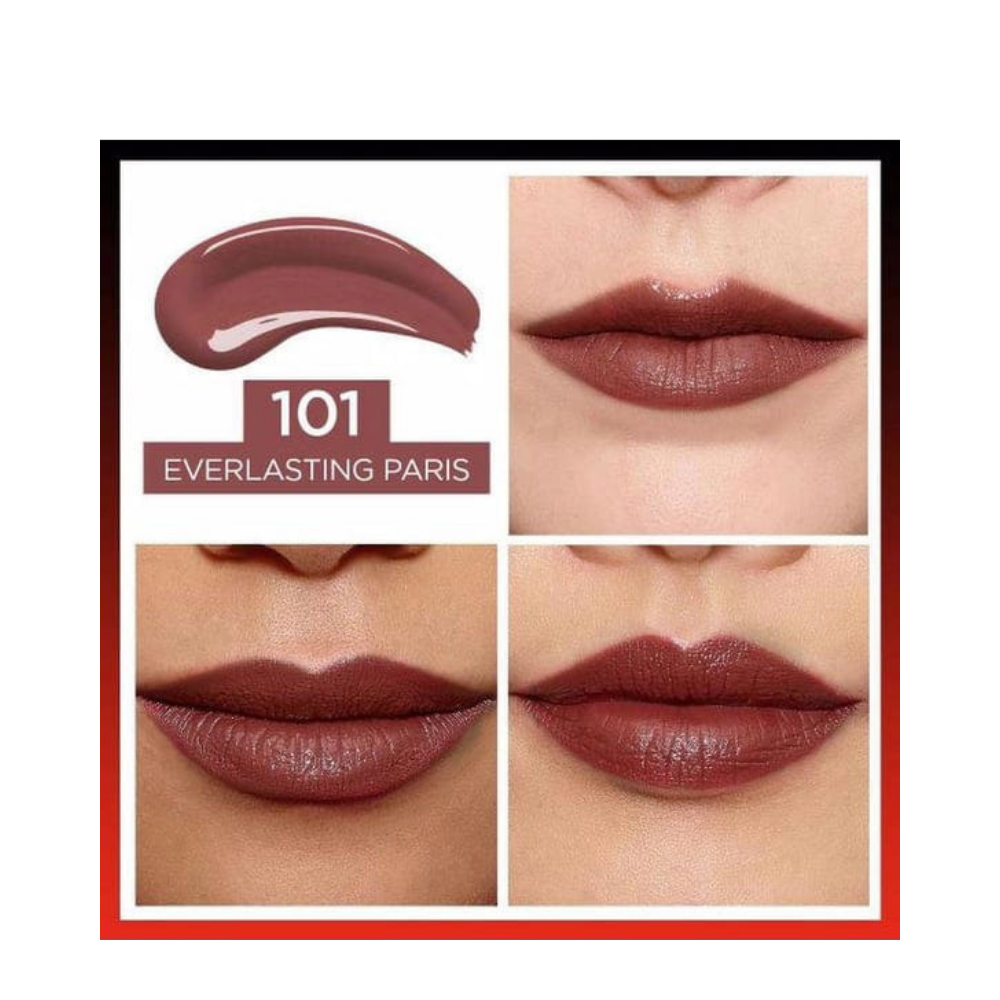 Rouge à lèvres longue tenue Infallible de L'Oréal Paris en 2 étapes - 101 Everlasting Paris