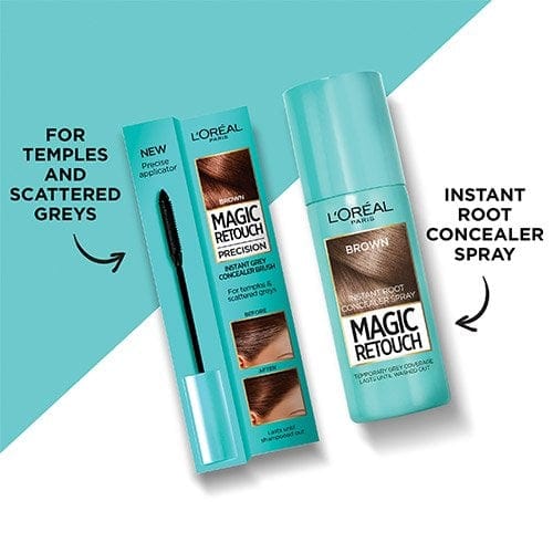 Loreal Paris Magic Retouch Brown Temporary Instant Grey Root Concealer Spray 75ml -Brown