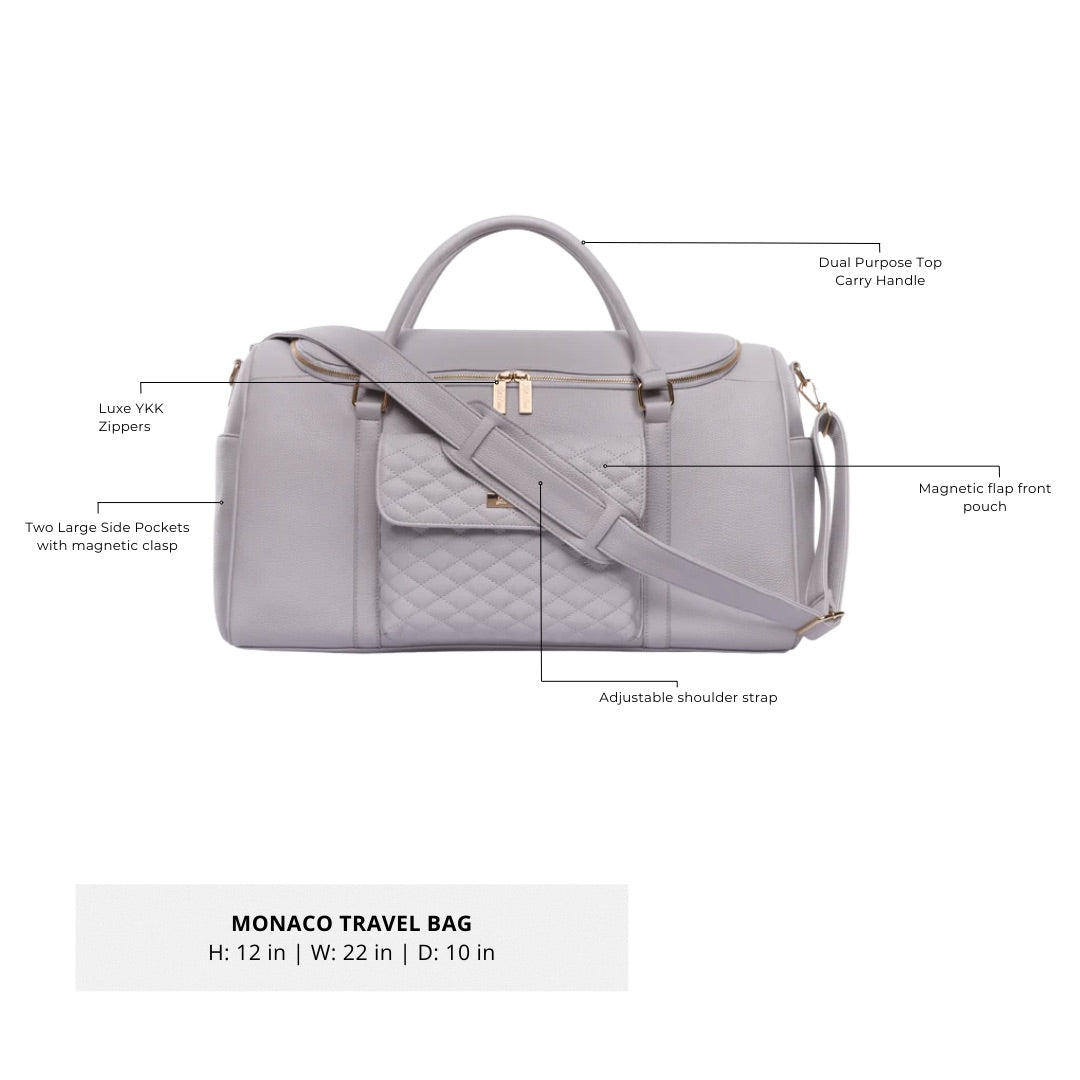 Monaco Travel Bag | Pearl White