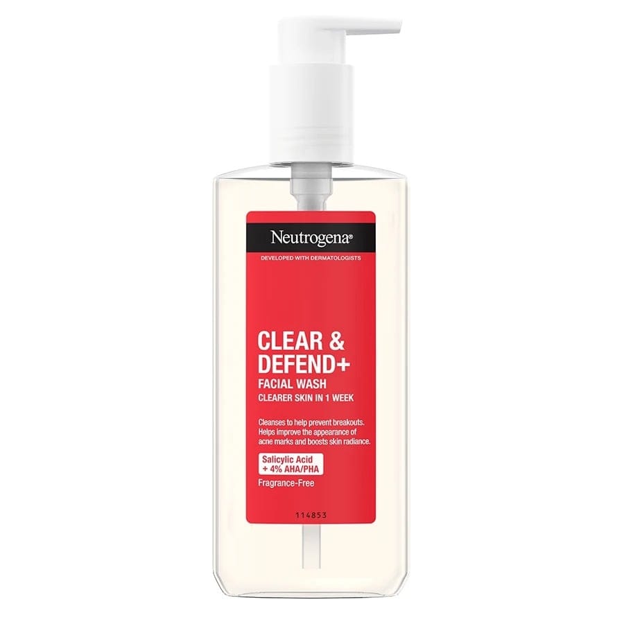 Nettoyant visage Neutrogena Clear & Defend+ avec AHA/BHA/PHA 200 ml