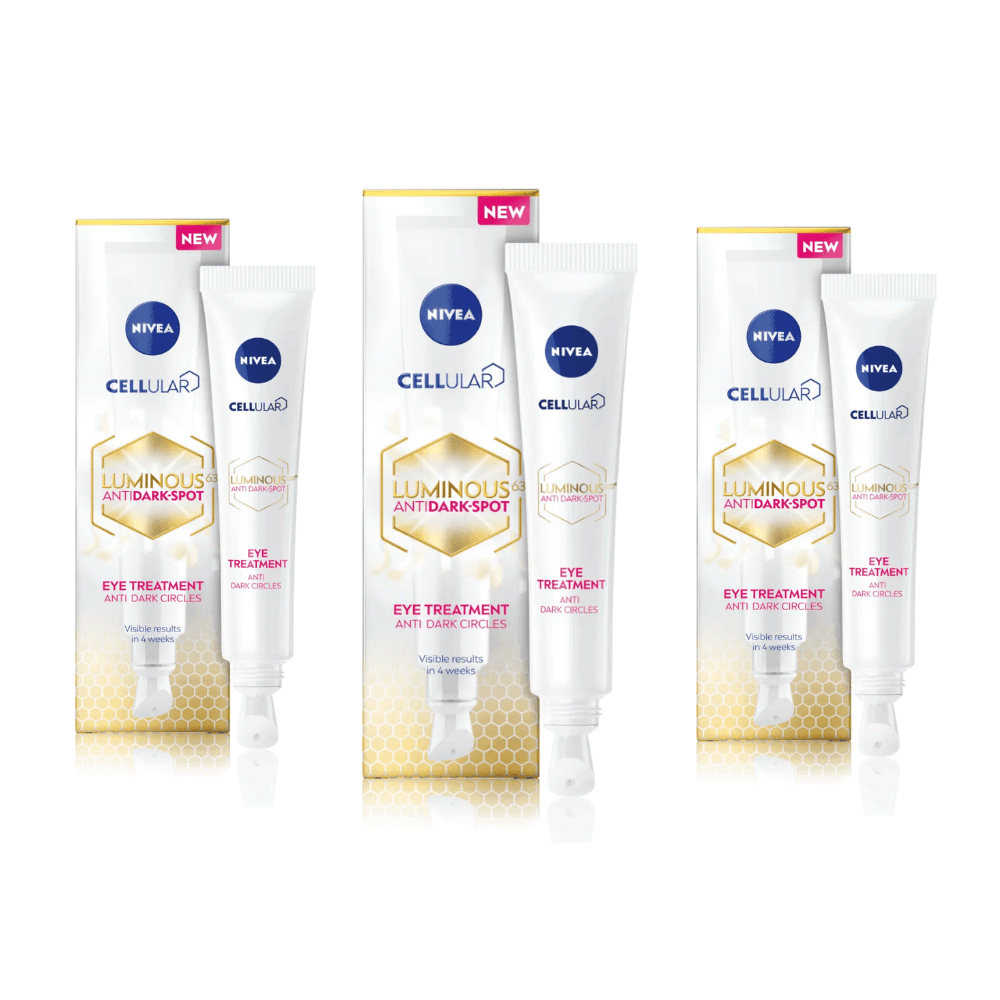 Nivea Cellular Luminous 630 Anti-Dark Circle SPF50 Eye Cream 15ml / 0.5 fl.oz - 3 Pack