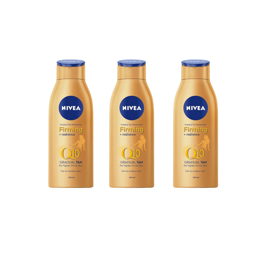 Crème hydratante pour le corps Nivea Q10, bronzage progressif, peau claire à moyenne, 200 ml (lot de 3)