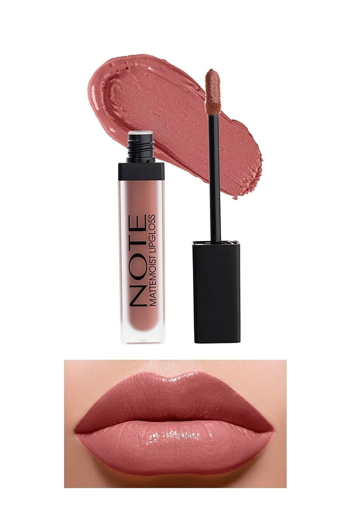 Note Cosmetics Mattemoist Lipgloss Semi Matte Satin Finish Liquid Lipstick-403 Sugar Kiss