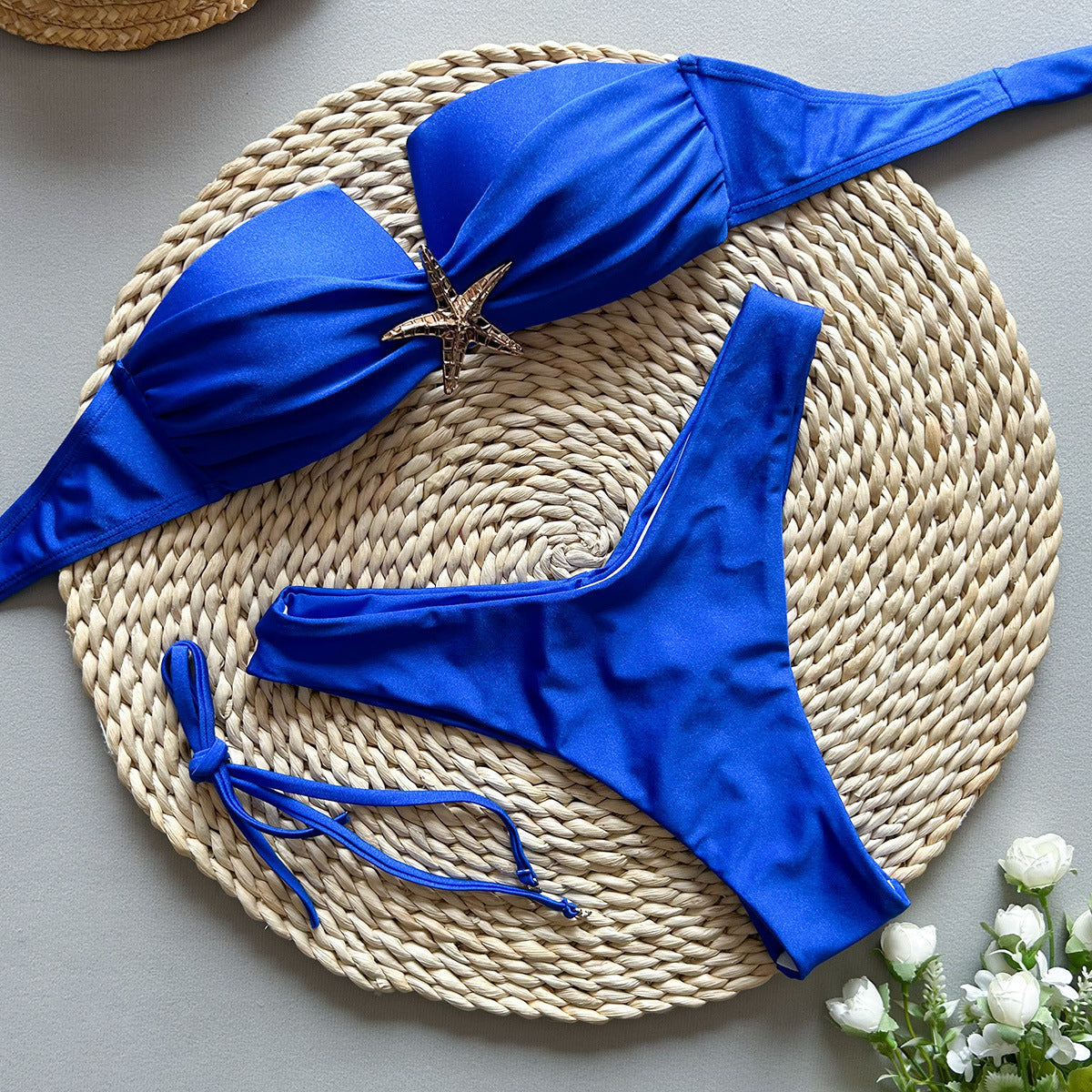 Bikini Sexy Bikini Tube Top Stitching Split Women Swimsuit Swimsuit Women