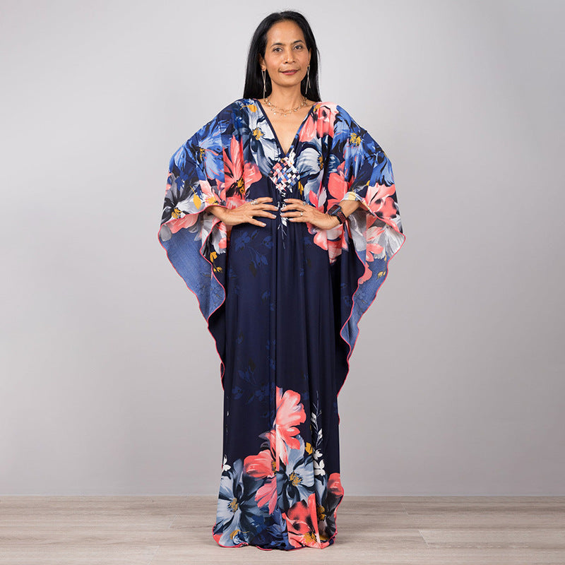 Beach Dress Loose Seaside Vacation Sun Protection Robe Beach Cover Up Swimsuit Outwear Women