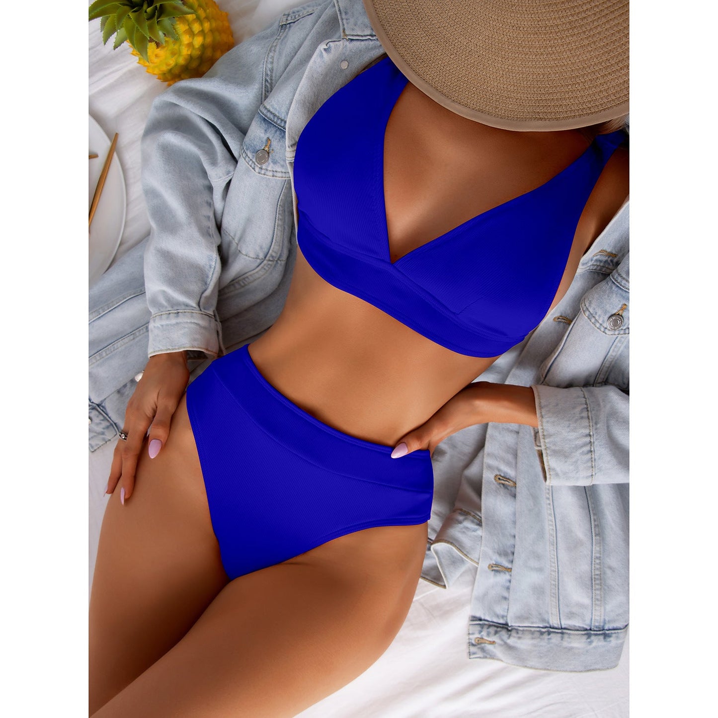 High Waist Bikini Swimsuit Sexy Split Bikini